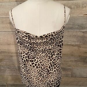 ASTR the  label‎ women's animal print cowl neck thong bodysuit in size small